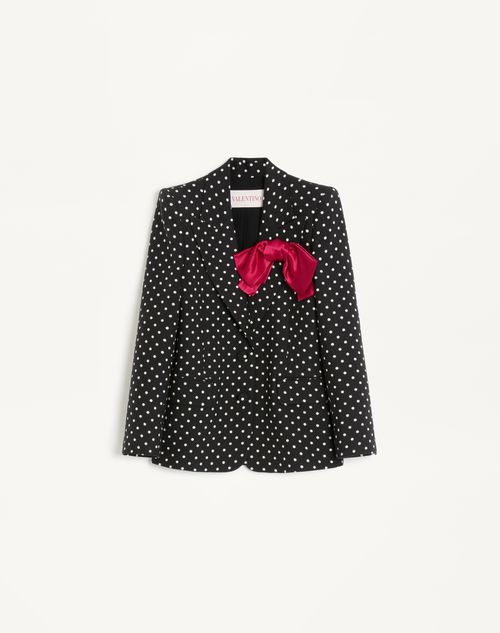 Valentino - Supergran Plusdepois Print Jacket - Black/birch - Woman - Jackets And Blazers