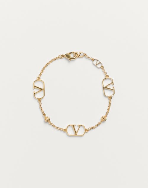 Valentino Garavani - Pulsera De Metal Con El Vlogo Signature - Oro - Mujer - Accesorios