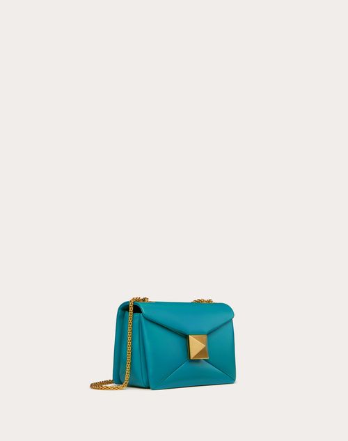 Valentino Garavani - One Stud Nappa Bag With Chain - Ultra Marine Green - Woman - Shoulder Bags