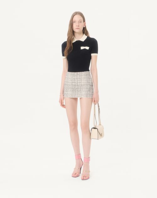 Valentino - Cotton Jumper - Black/latte - Woman - Knitwear