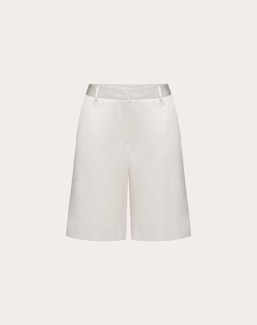 Valentino - Satin De Soie Bermuda Shorts - Smoky - Woman - Pants And Shorts