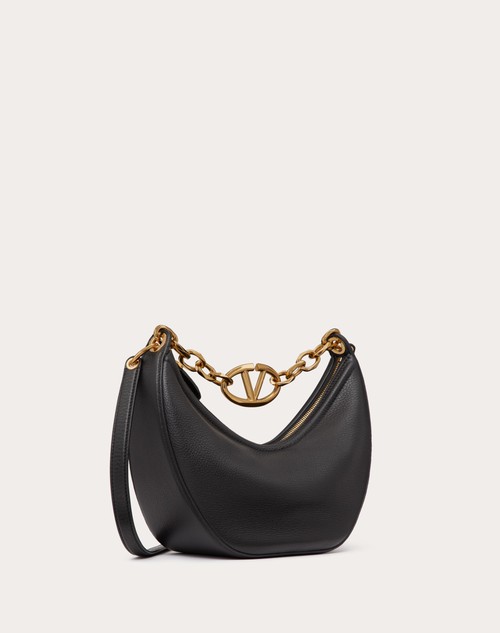 Valentino Garavani small VLogo Moon leather shoulder bag - Gold