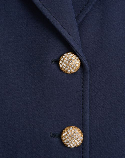 Valentino - Crepe Couture Jacket - Blue - Woman - Jackets And Blazers