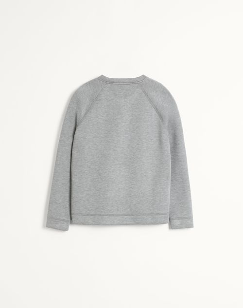 Valentino - Sweat-shirt Ras-du-cou En Néoprène Avec Vlogo - Gris - Homme - T-shirts Et Sweat-shirts