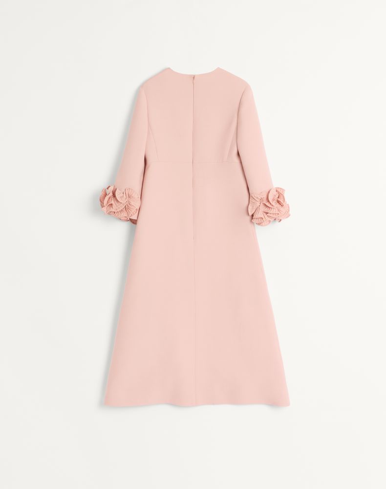 Valentino Crepe Couture Midi Dress Woman Vintage Rose 40