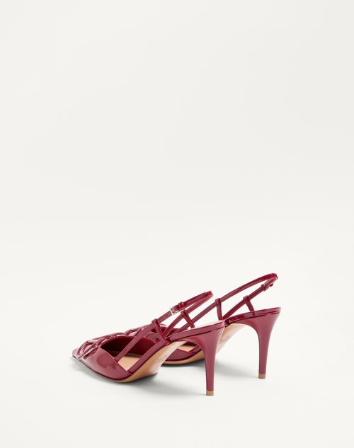 Vlogo Signature Patent Leather Slingback Pump 80mm for Woman