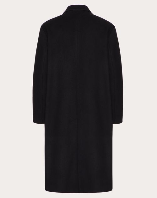 Valentino - Single-breasted Wool Coat With Maison Valentino Tailoring Label - Black - Man - Coats And Blazers
