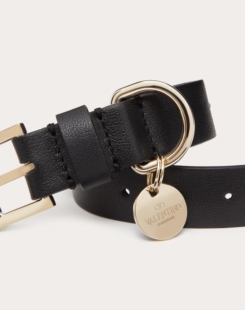 Valentino Garavani - Valentino Garavani Rockstud Pet Collar 20 Mm - Black - Woman - Pet Accessories