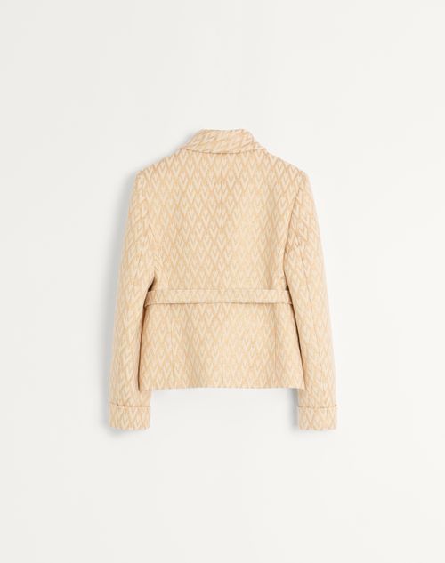Valentino - Lurex Jacquard Toute La V Jacket - Birch/gold - Woman - Jackets And Blazers