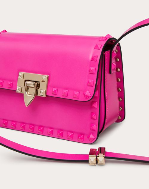 Rockstud 23 Small Leather Shoulder Bag in Pink - Valentino