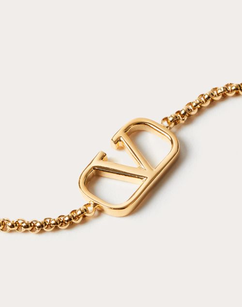 V Logo Chain Bracelet in Gold - Valentino