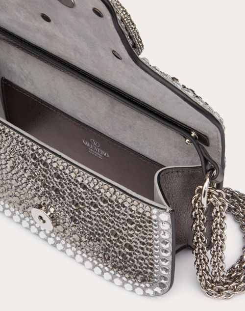 Small Valentino Garavani Locò Shoulder Bag With Rhinestones Small Valentino Garavani Locò Shoulder Bag With Rhinestones