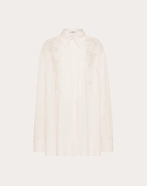 Valentino - Georgette Shirt - Ivory - Woman - Shirts And Tops