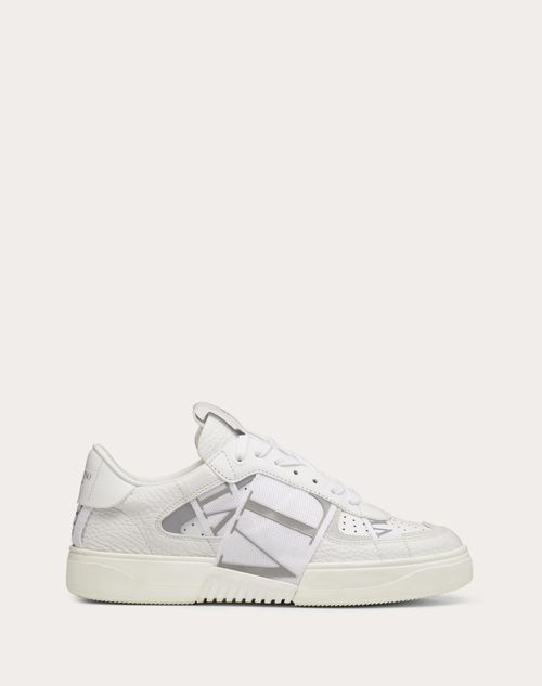 Valentino Garavani - Vl7n Sneaker In Banded Calfskin Leather - White/ice - Woman - Vl7n Sneakers - Shoes