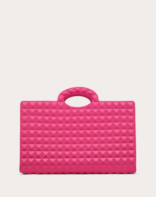Valentino Garavani - Borsa Shopping Le Troisieme In Gomma - Pink Pp - Donna - Shelve - M Bags - Troisieme