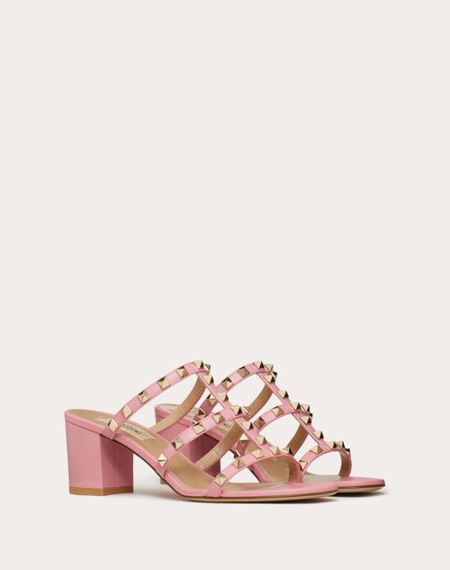 Valentino Garavani - Sandalias De Pala Rockstud De Becerro 60 Mm - Candy Rose - Mujer - Sandalias