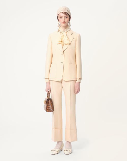 Valentino - Crepe Couture Blazer - Birch - Woman - Jackets And Blazers