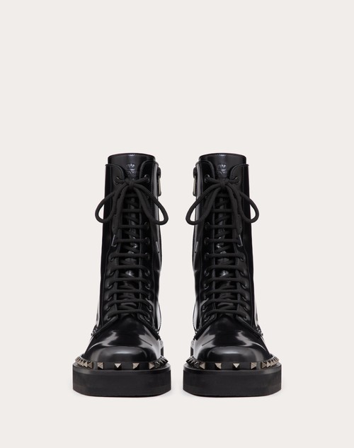 Valentino Garavani Untitled leather combat boots - Black