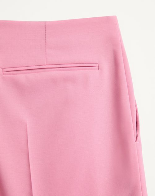 Valentino - Valentino Wool Trousers With Detachable Stirrups - Pink - Man - Trousers And Shorts