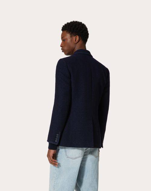 Mens navy hot sale wool jacket