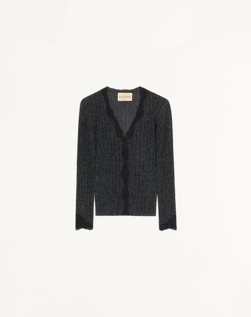 VALENTINO レース ルレックスニット カーディガン