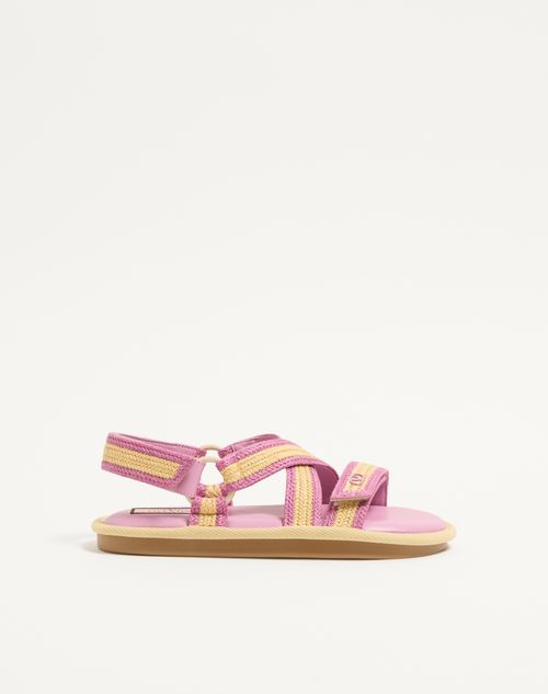 Valentino Garavani - Lake Powell Sandal With Crochet Embroidery - Pink - Woman - Woman Private Promotions