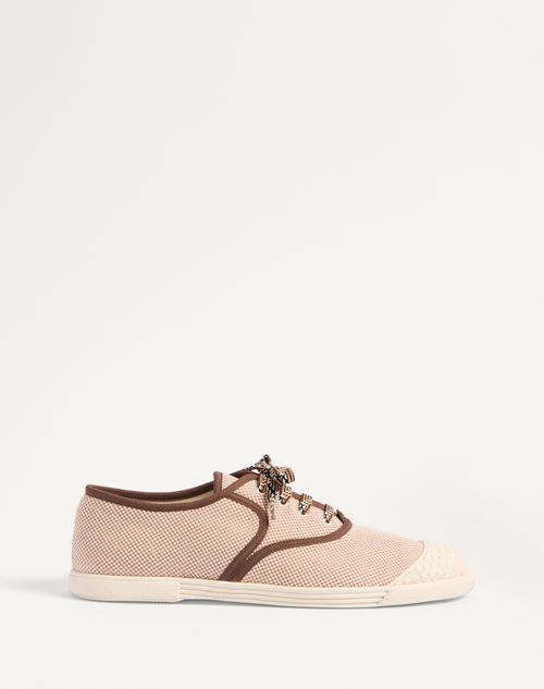 Valentino Garavani - Bay By Bay Fabric Sneaker - Tobacco - Man - Shoes