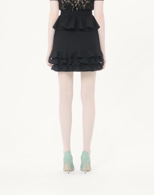 Valentino - Crepe Couture Short Skirt - Black - Woman - Skirts