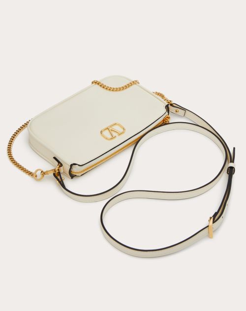 Valentino Garavani Mini Vlogo Signature Calfskin Crossbody Bag Woman Ivory Onesize