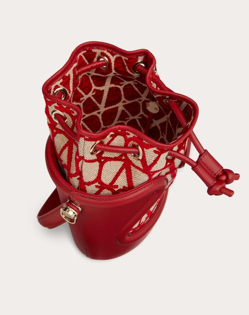 Le Cinquieme Toile Iconographe Bucket Bag for Woman in Beige/red