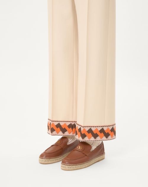 Valentino Garavani - Palm Avenue Calfskin Loafer - Tobacco - Man - Loafers And Driver