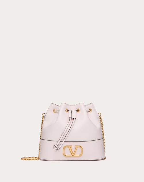 Valentino Garavani - Mini Bucket Bag In Nappa With Vlogo Signature Chain - Mauve - Woman - Shoulder Bags