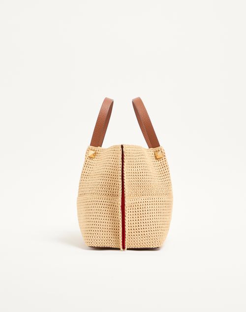 Valentino Garavani - Medium Straw Summer Tote - Natural - Woman - Totes