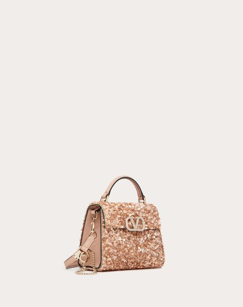 Valentino Garavani - Mini Vsling Embroidered Handbag - Skin - Woman - Top Handle Bags
