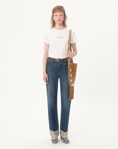 Valentino - Cotton T-shirt - Ivory - Woman - Tshirts And Sweatshirts