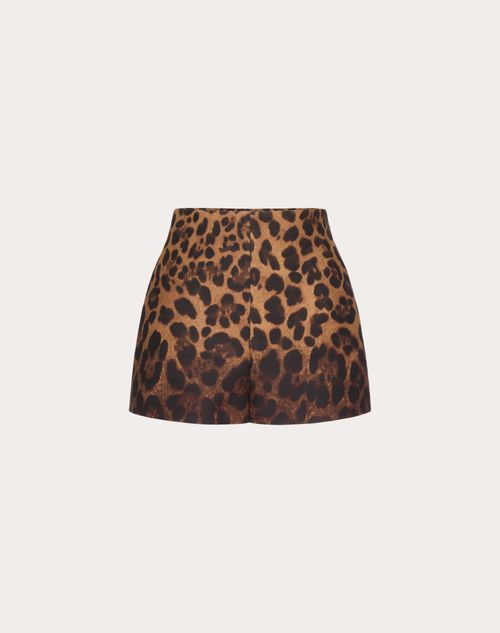 Valentino - Crepe Couture Animalier Degradé Shorts - Animal Print - Woman - Trousers And Shorts