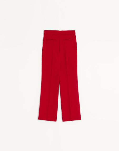 Valentino - Wool Crepe Trousers - Red - Woman - Trousers And Shorts