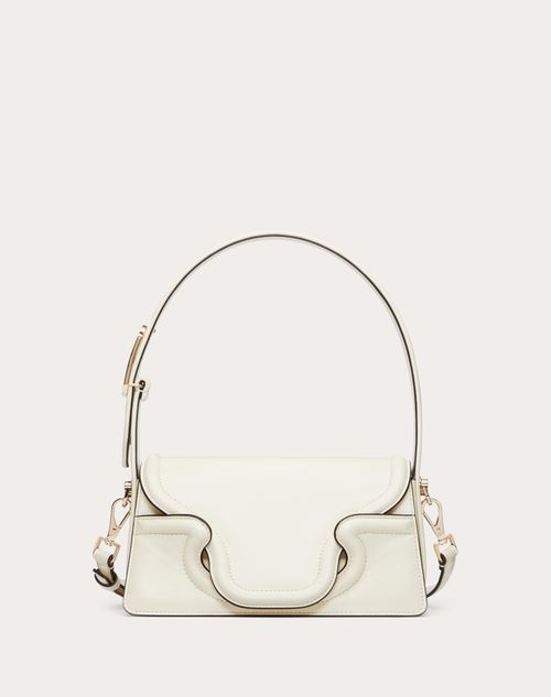 Valentino Garavani - Small La Petite Deuxieme Shoulder Bag In Goatskin - Ivory - Woman - Shoulder Bags