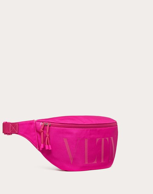 Valentino Garavani - Vltn Nylon Belt Bag - Pink Pp - Man - Belt Bags