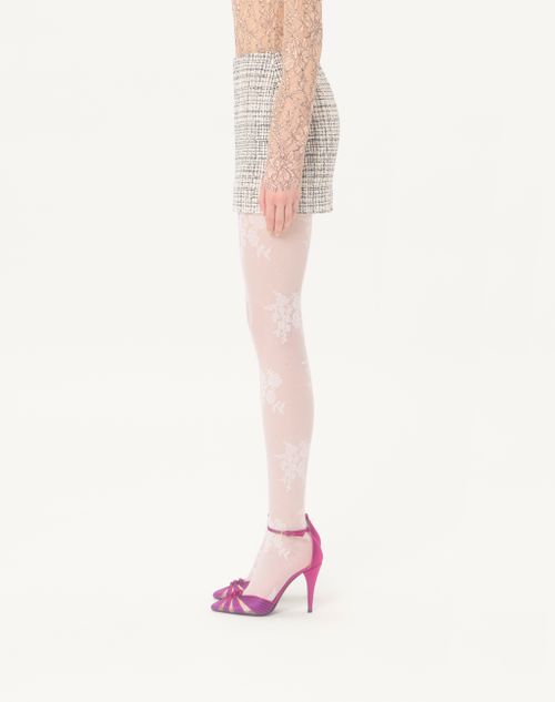 Valentino - Mini Mini In Square Tweed - Vanilla/black - Woman - Skirts