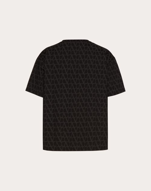 Valentino - T-shirt En Coton À Imprimé Toile Iconographe - Noir - Homme - Shelf - Mrtw - Pre Ss24 Toile