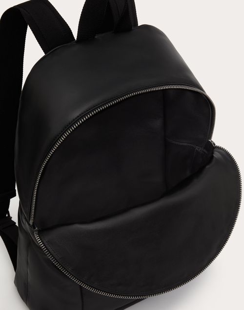 Valentino Garavani Noir Nappa Leather Backpack for Man in Black 