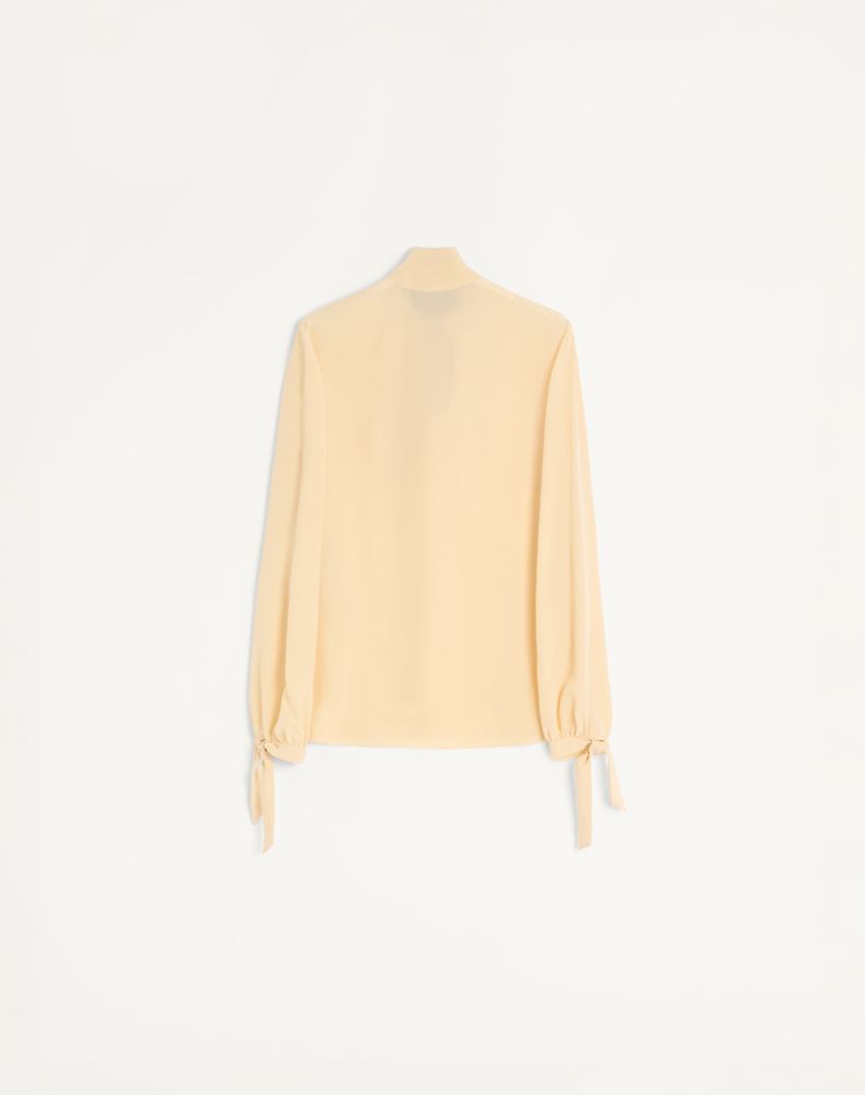 Valentino Crepe De Chine Shirt Woman Birch 44