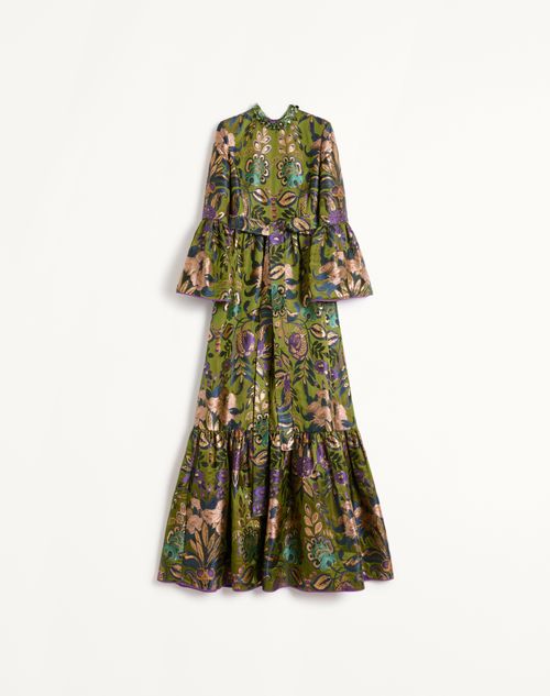 Valentino - Embroidered Evening Dress In Apres L'hiver Jacquard Floreale Lurex - Laurel/multicolour - Woman - Gowns