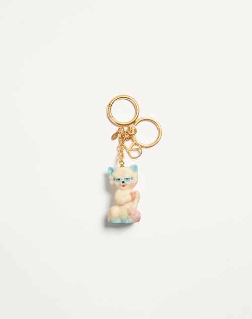 Valentino Garavani - Valentino Garavani Le Chat De La Maison Nylon Bag Charm With Key Ring - Multicolour - Woman - Bag Charms And Keyrings