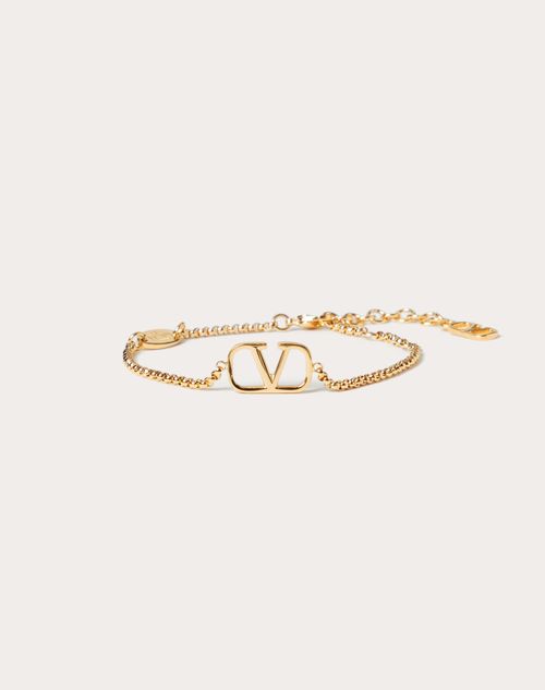Valentino Garavani - Bracelet Vlogo Signature En Métal - Or - Femme - Cadeaux Pour Elle