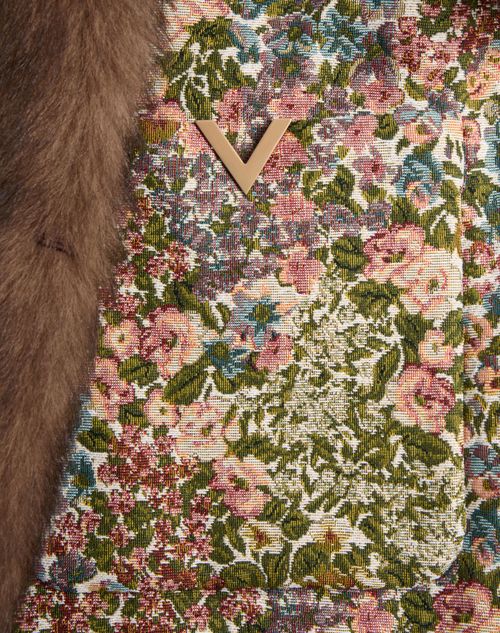 Valentino - Gobelin Apres L'hiver Fiorellini Vest - Multicolor - Woman - Coats And Outerwear