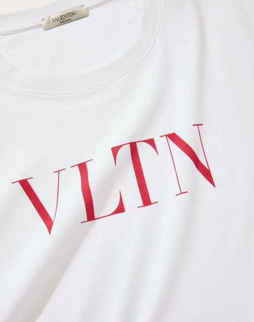 ヴァレンティノ ロゴプリント Tシャツ コットン100% ホワイト/ブラック S約44cm着丈