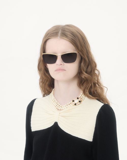 Valentino Garavani - Pas Plus Necklace In Metal, Enamel, Resin, Pearls And Swarovski® Crystals - Cream/black/gold - Woman - Fashion Jewelry