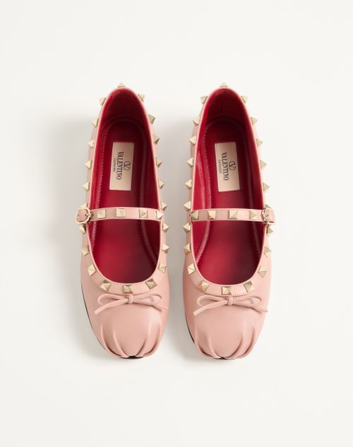 Valentino Garavani - Mary-jane Rockstud Ballerina In Nappa 05mm - Phard - Woman - Ballerinas